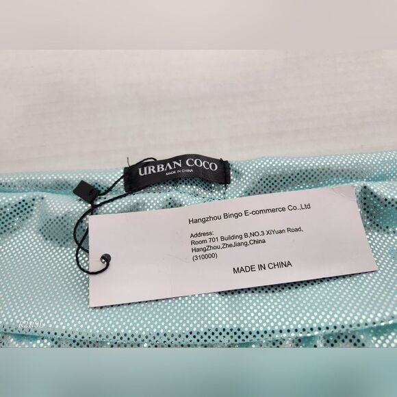 Urban Coco Shimmer Skirt Light Blue w/silver Dots Girls Size L NWT - Picture 7 of 8